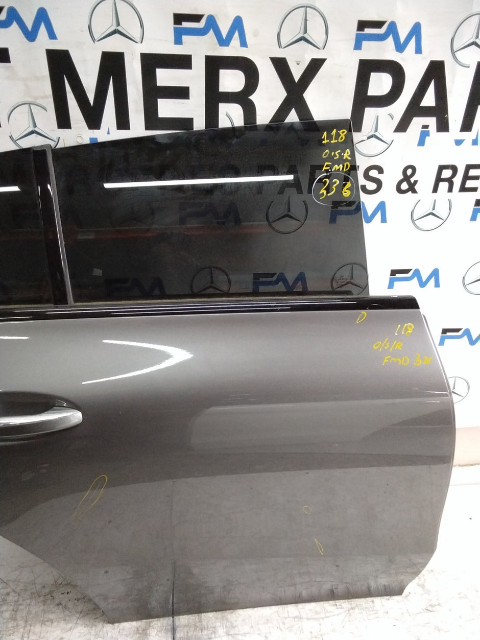MERCEDES CLA W118 DRIVER REAR DOOR OSR GREY 2019 ON COMPLETE FMD336