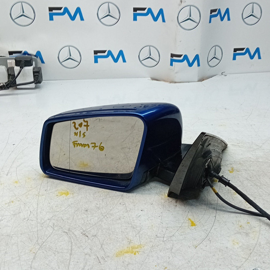 MERCEDES E-CLASS W207 PASSENGER WING MIRROR NS BLUE PL A2078103719 CAMERA FMM76