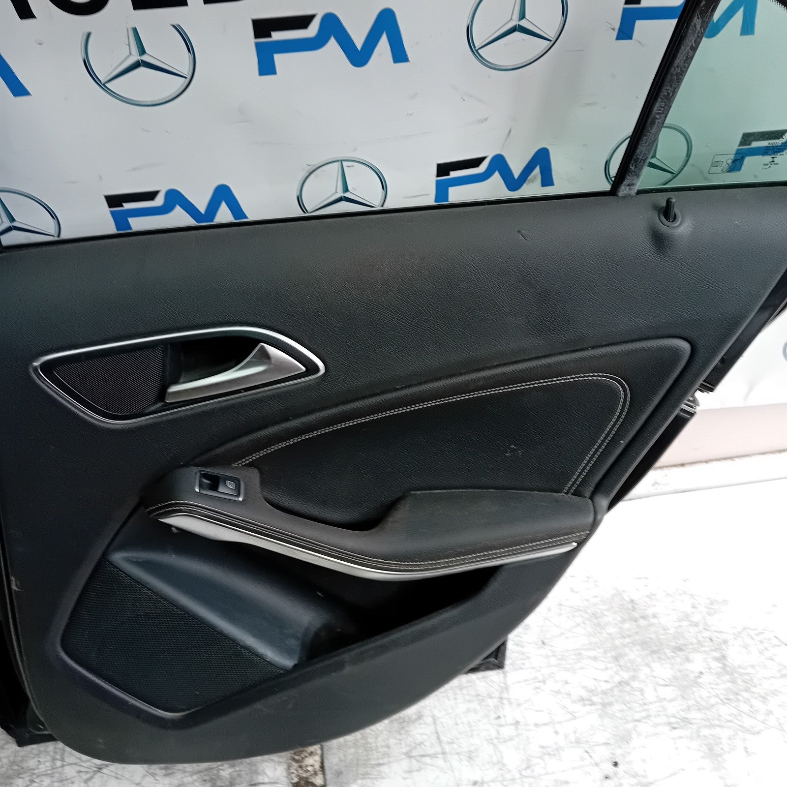 MERCEDES A-CLASS W176 DRIVER REAR DOOR OSR BLACK 2012-2018 COMPLETE FMD444