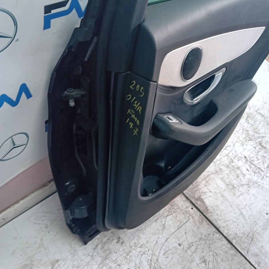 MERCEDES BENZ C-CLASS W205 DRIVER SIDE REAR DOOR O/S/R BLACK  COMPLETE FMD147