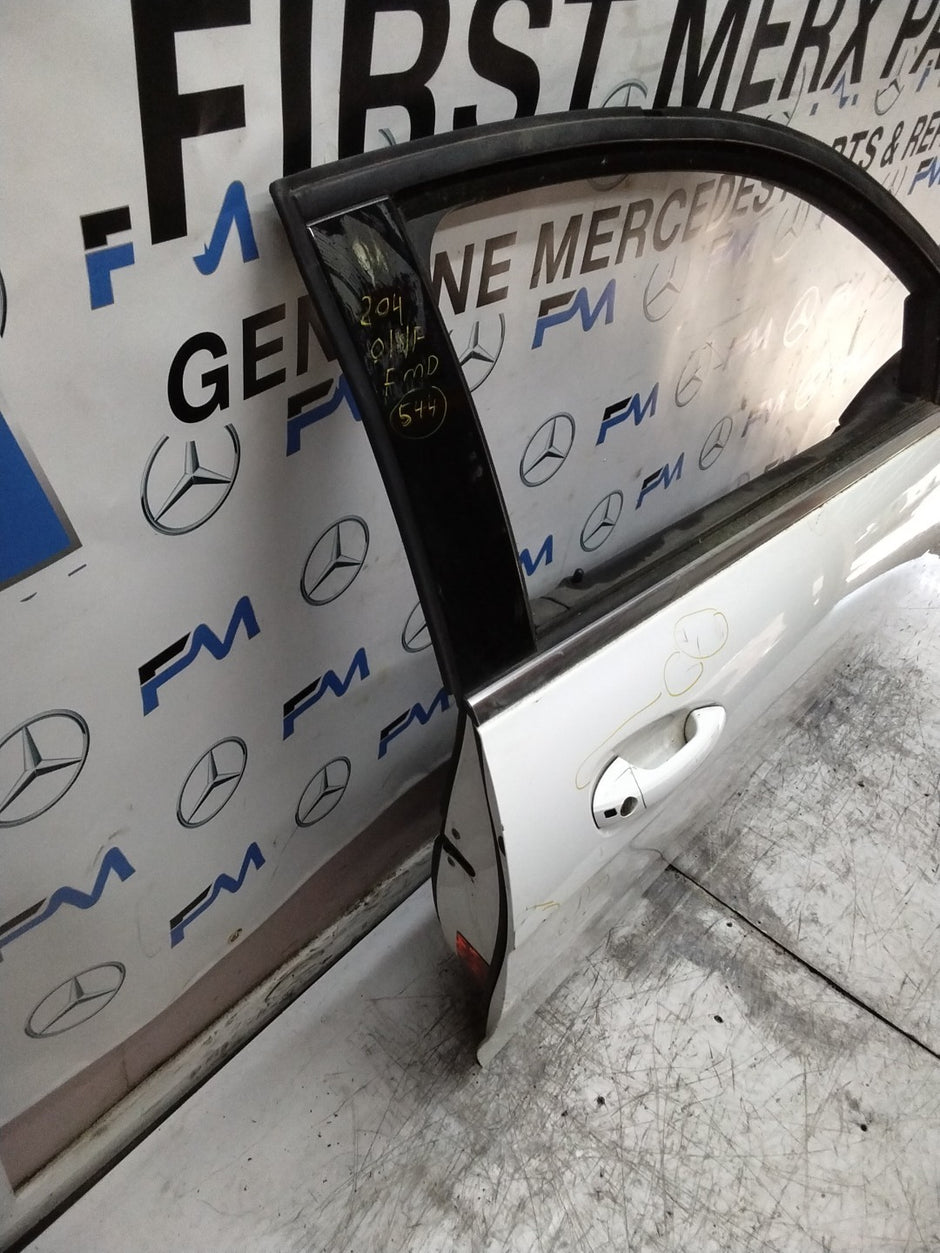 MERCEDES C-CLASS W204 SLN DRIVER FRONT DOOR OSF WHITE 2008-14 COMPLETE FMD544