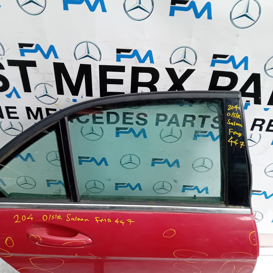 MERCEDES C-CLASS W204 SLN DRIVER REAR DOOR OSR RED 2008-2014 COMPLETE FMD447