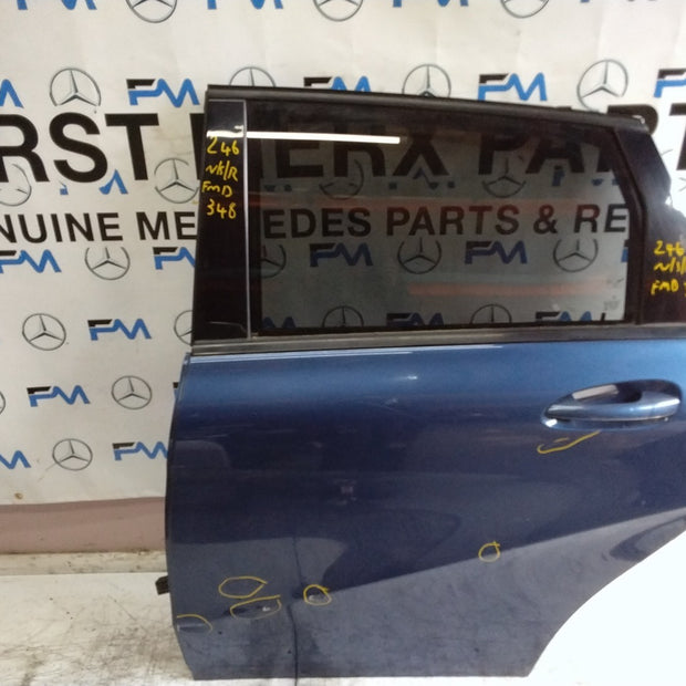 MERCEDES B-CLASS W246 PASSENGER REAR DOOR NSR BLUE 2012-19 COMPLETE FMD348