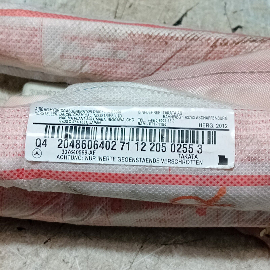 MERCEDES C CLASS CURTAIN AIBAG RIGHT SIDE MK3 W204 2007 - 2015 A2048606402 FM83