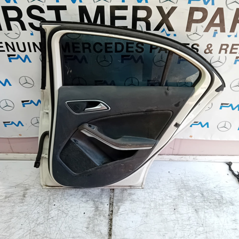 MERCEDES A-CLASS W176 DRIVER REAR DOOR OSR 2012-18 WHITE COMPLETE FMD358