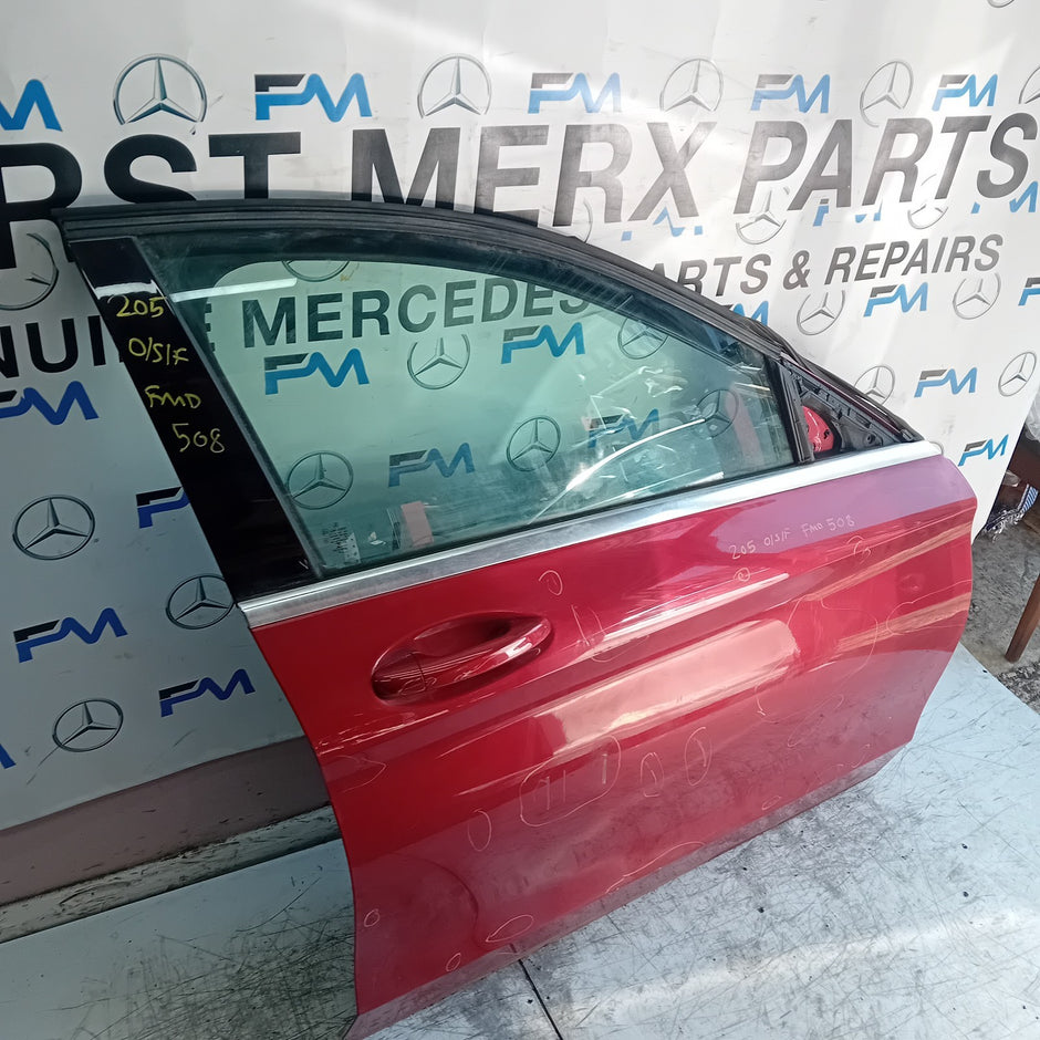 MERCEDES C-CLASS W205 DRIVER FRONT DOOR OSF 2014 RED  FMD508