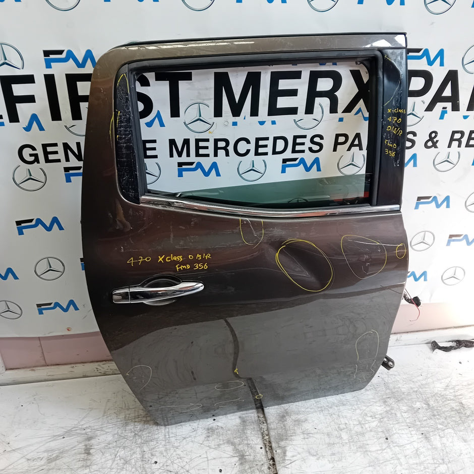 MERCEDES BENZ X-CLASS W470 DRIVER REAR DOOR OSR BROWN COMPLETE FMD356