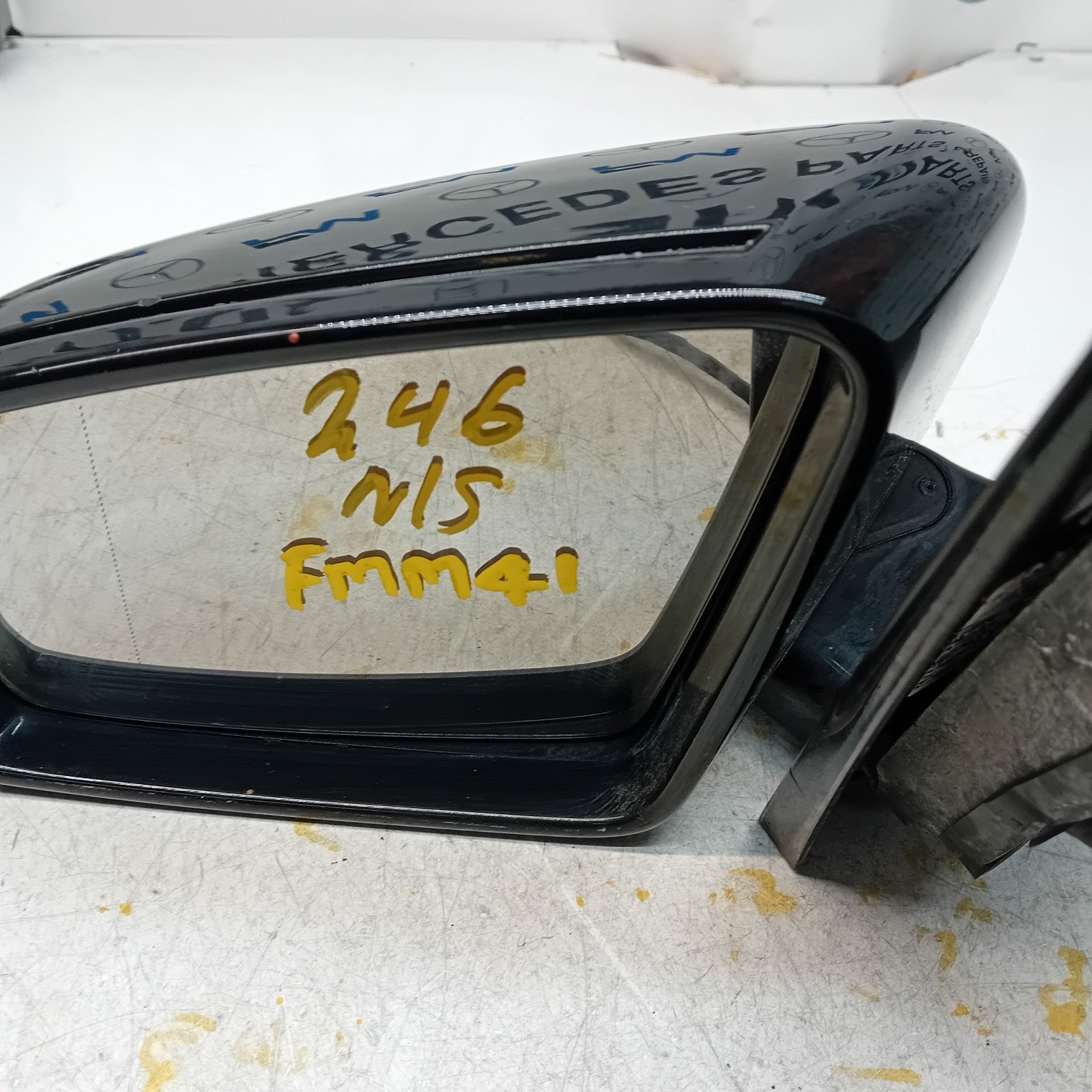 MERCEDES BENZ  B-CLASS  W246 PASSENGER SIDE WING MIRROR BLACK FMM41