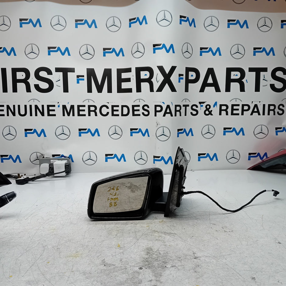 MERCEDES BENZ B-CLASS W246 PASSENGER WING MIRROR NS BLACK A2468101519  FMM88