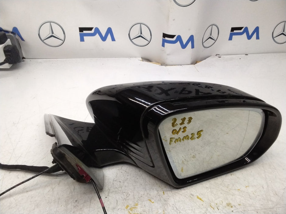 MERCEDES E-CLASS  W213 DRIVER SIDE WING MIRROR A2138100201 BLACK FMM25