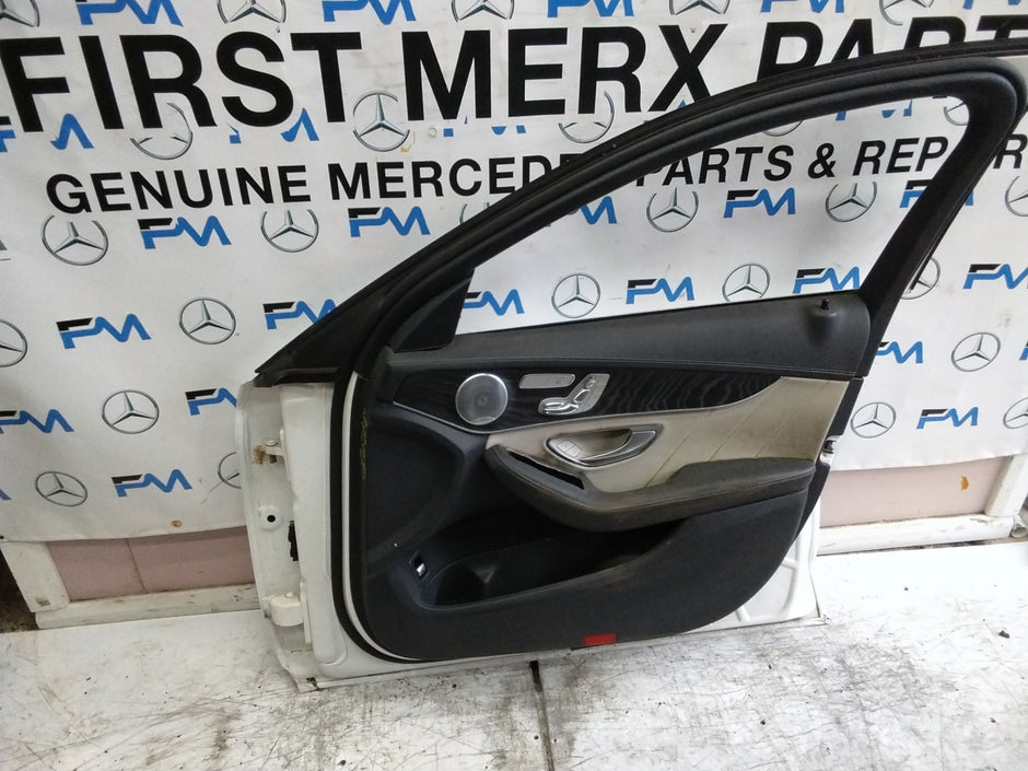 MERCEDES C-CLASS W205 SLN DRIVER FRONT DOOR OSF WHITE 2014 ON COMPLETE FMD329