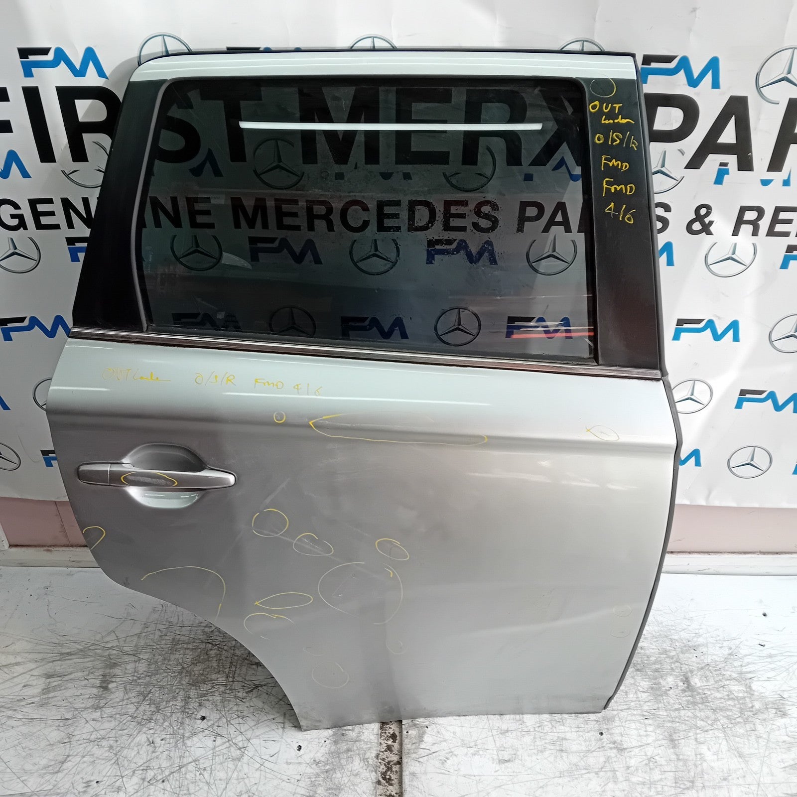MITSUBISHI OUTLANDER MK3 DRIVER SIDE REAR DOOR OSR 2013 SILVER FMD416