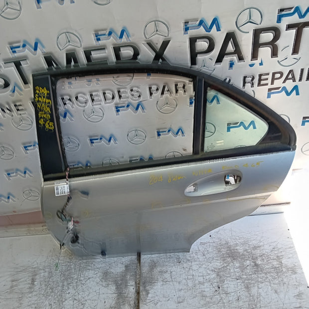 MERCEDES BENZ C-CLASS W204 PASSENGER REAR DOOR NSR SILVER 2008-14 FMD465