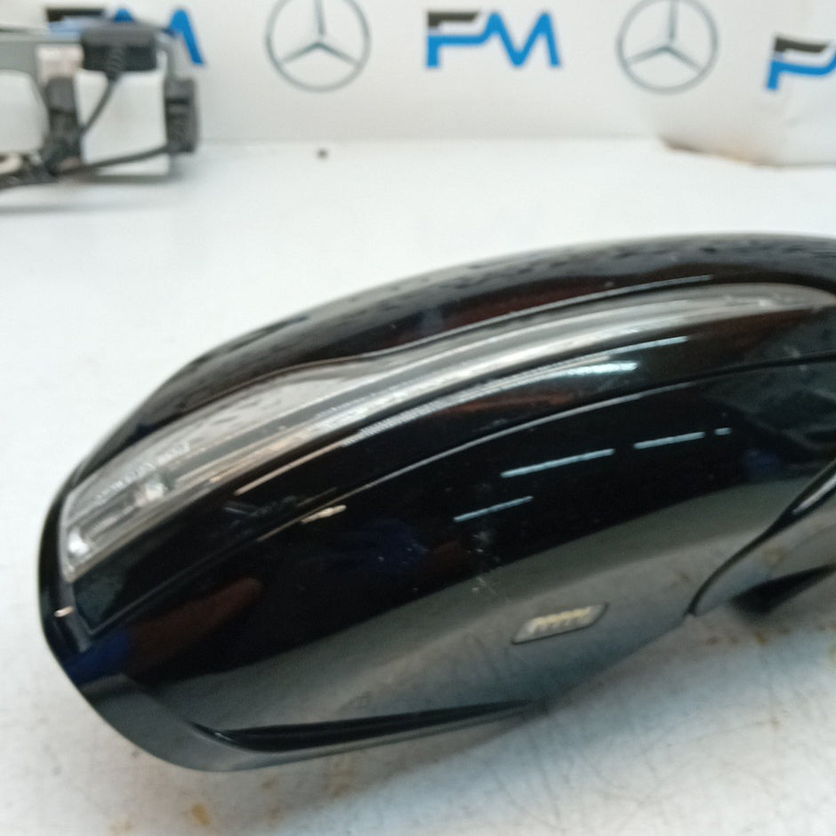 MERCEDES S-CLASS W222 DRIVER WING MIRROR OS BLACK A2228101616 2014 PL FMM56