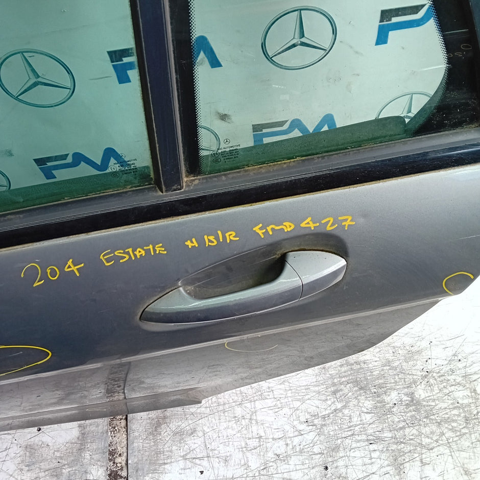 MERCEDES C-CLASS W204 EST PASSENGER REAR DOOR NSR GREY 2008-14 COMPLETE FMD427