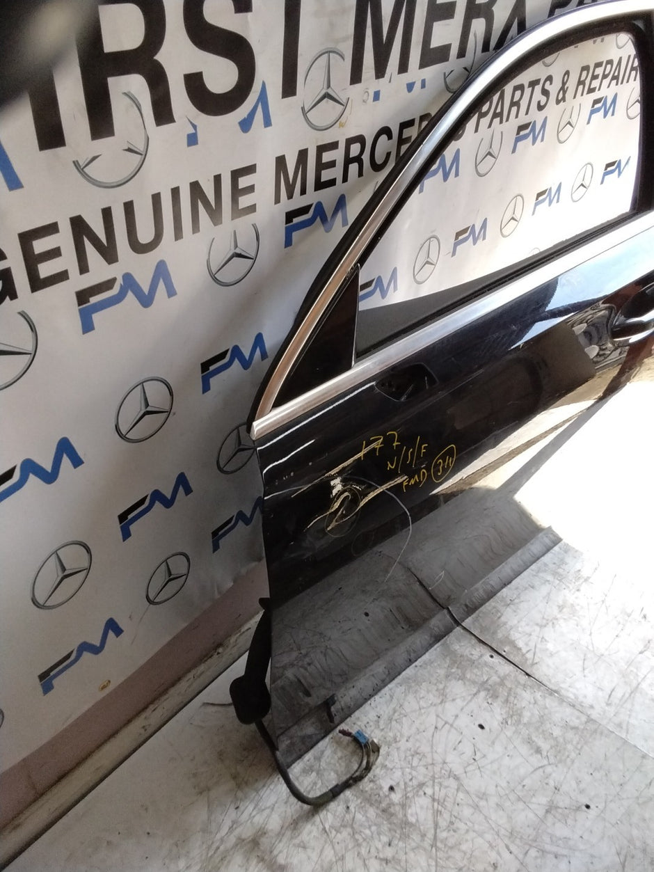 MERCEDES A-CLASS W177  PASSENGER FRONT DOOR NSF BLACK 2018-2023 COMPLETE FMD311