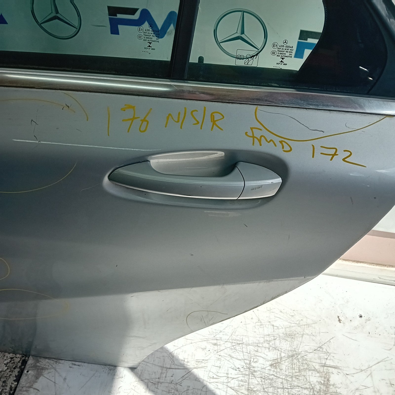 MERCEDES A-CLASS W176 PASSENGER REAR DOOR NSR SILVER 2012-18 COMPLETE FMD172