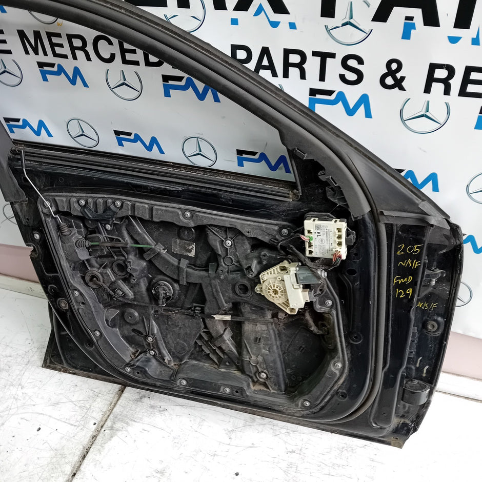 MERCEDES BENZ C-CLASS W205 PASSENGER SIDE FRONT DOOR N/S/F  BLACK FMD129