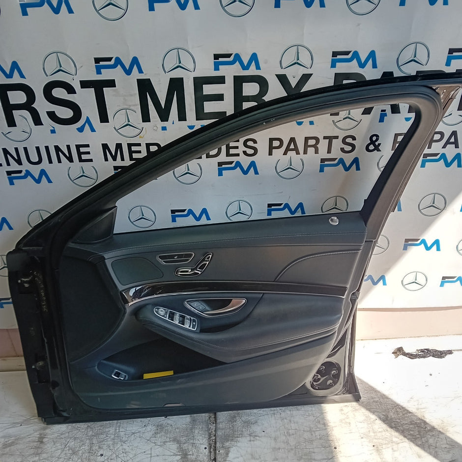 MERCEDES S-CLASS W222 SLN DRIVER FRONT DOOR OSF BLACK 2014 ON COMPLETE FMD355