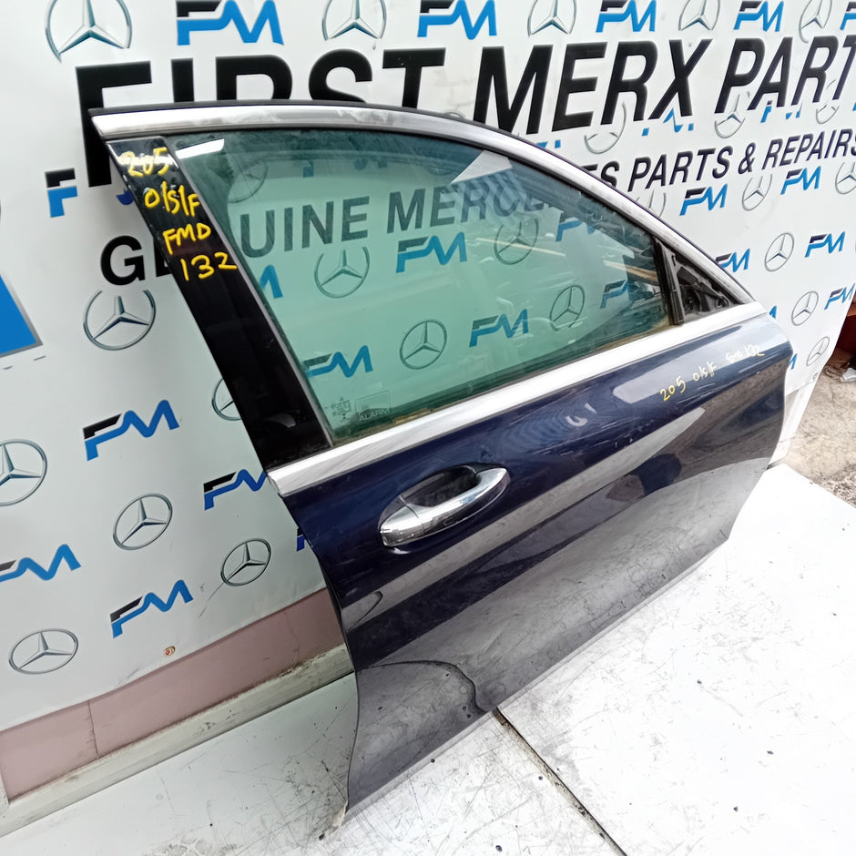 MERCEDES BENZ C-CLASS W205 DRIVER SIDE FRONT DOOR O/S/F  BLUE FMD132