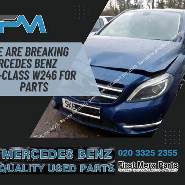 MERCEDES BENZ B-CLASS W246 / AIR BAGS ( STEERING WHEEL, KNEE, ROOF )