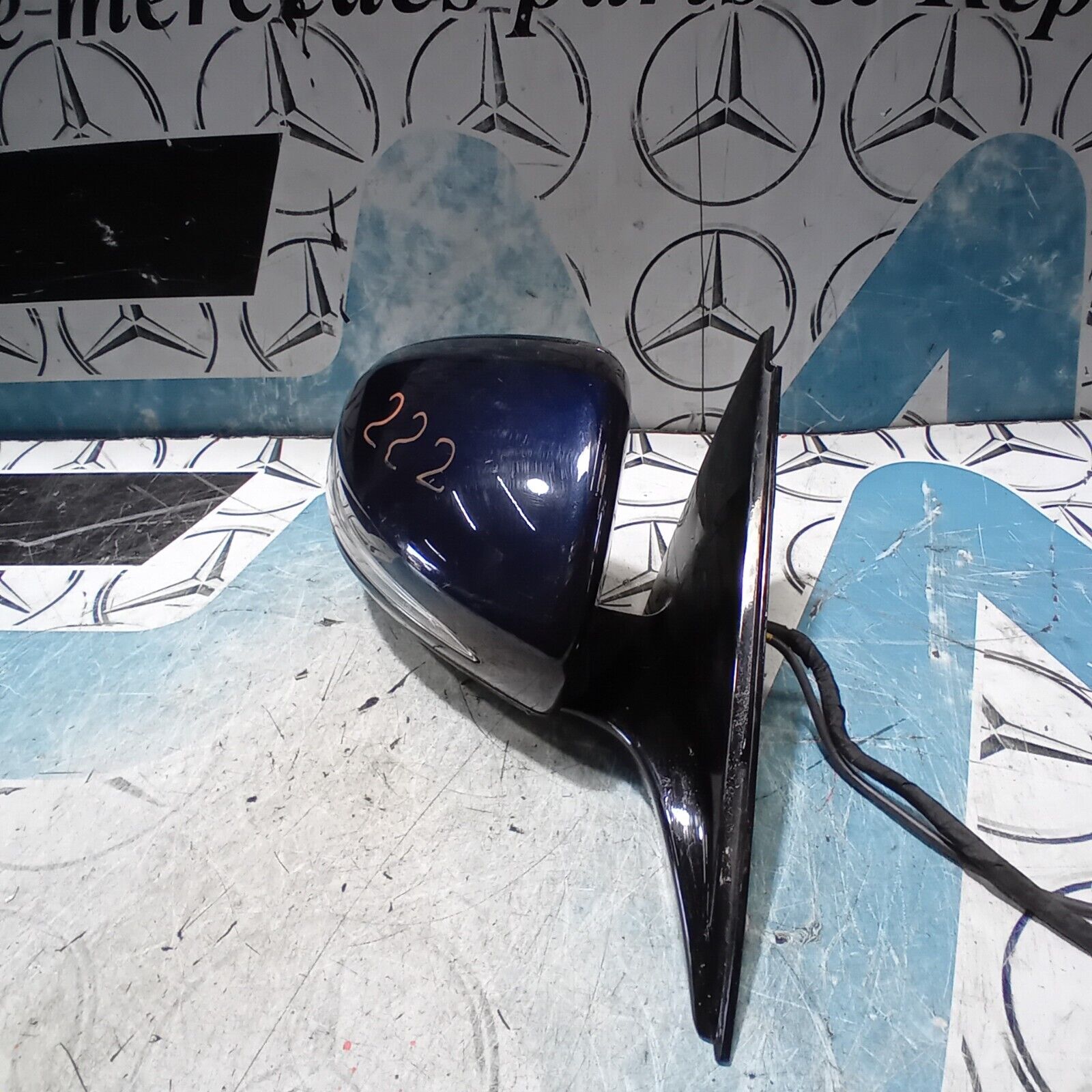 2017-2021 MERCEDES S CLASS W222 DRIVER SIDE POWER FOLD WING MIRROR BLUE
