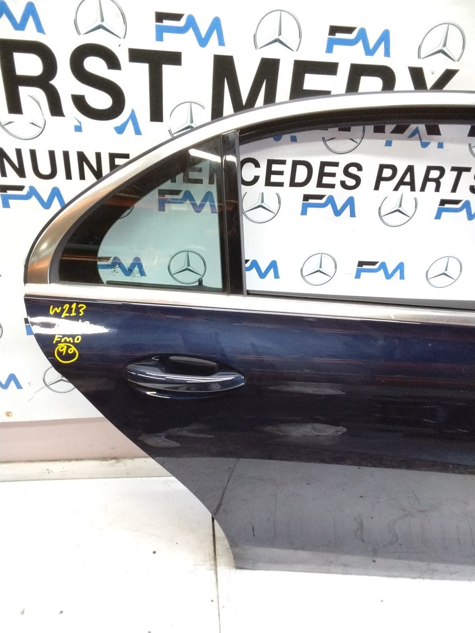 MERCEDES BENZ  E-CLASS W213 DRIVER SIDE REAR DOOR O/S/R COMPLETE BLUE FMD90