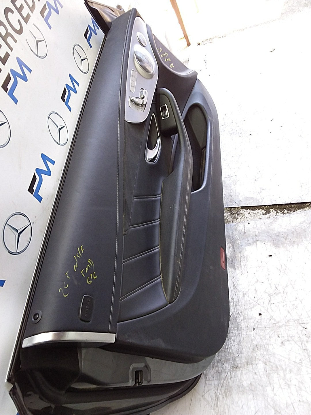 MERCEDES C-CLS C205 COUPE PASSENGER FRONT DOOR NSF GREY 2016 ONW COMPLETE FMD616