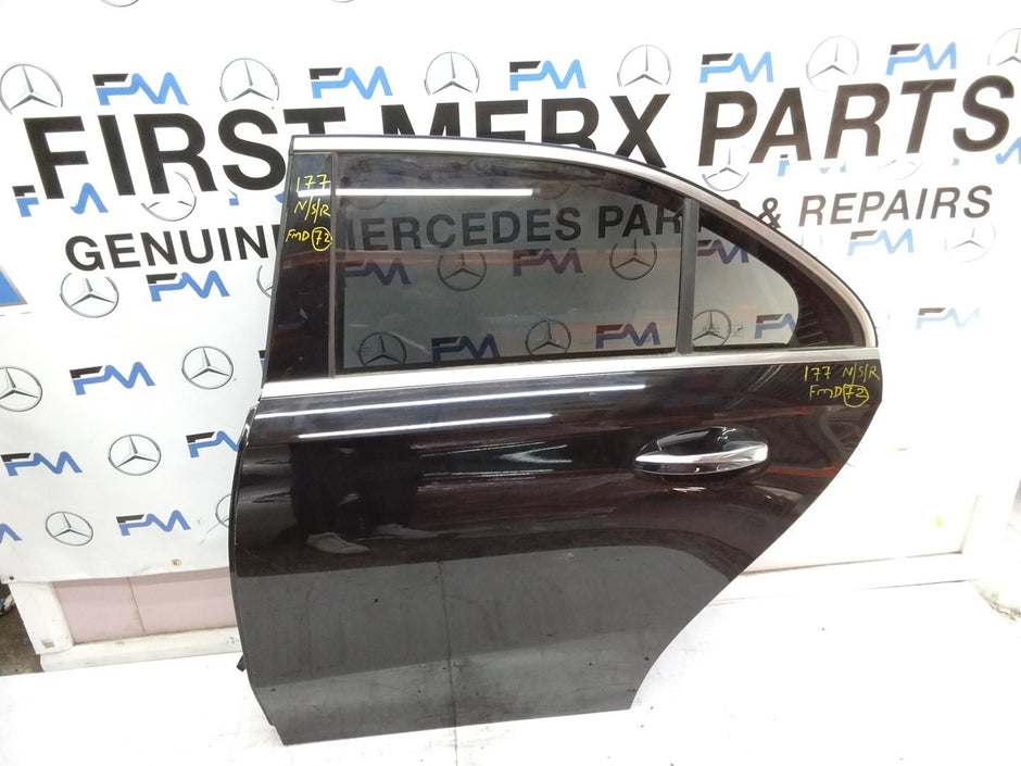MERCEDES BENZ A-CLASS W177 PASSENGER SIDE REAR DOOR N/S/R COMPLETE BLACK FMD72