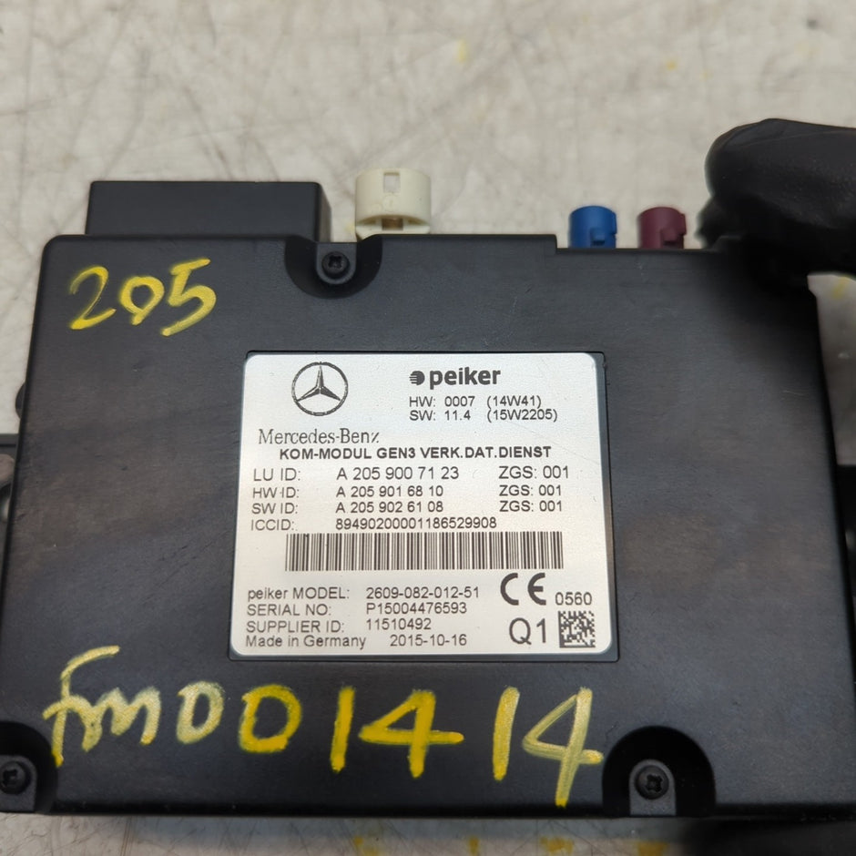 MERCEDES S C-CLASS GEARBOX CONTROL UNIT W205 W222 A2059007123 FM001414