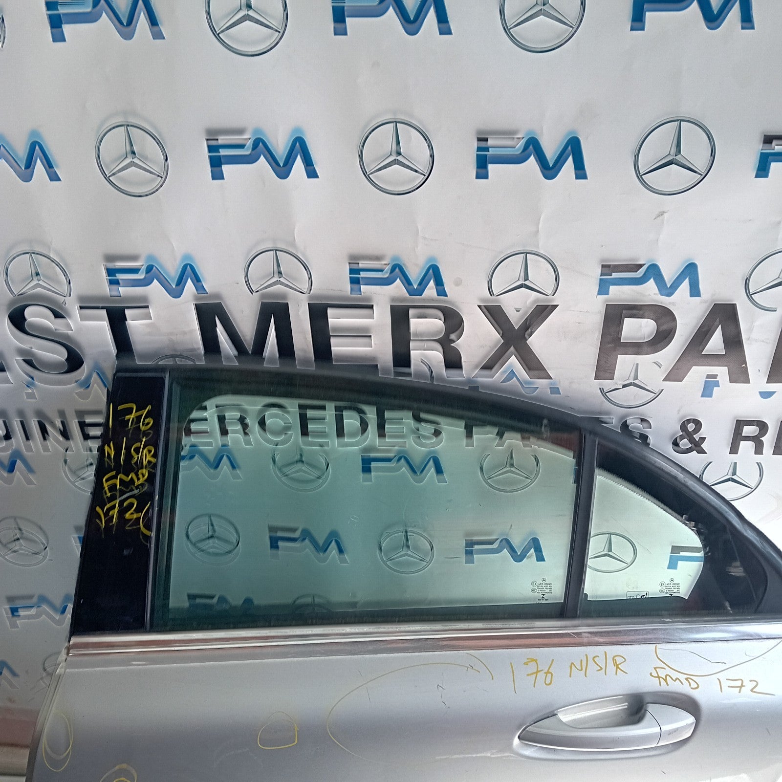 MERCEDES A-CLASS W176 PASSENGER REAR DOOR NSR SILVER 2012-18 COMPLETE FMD172