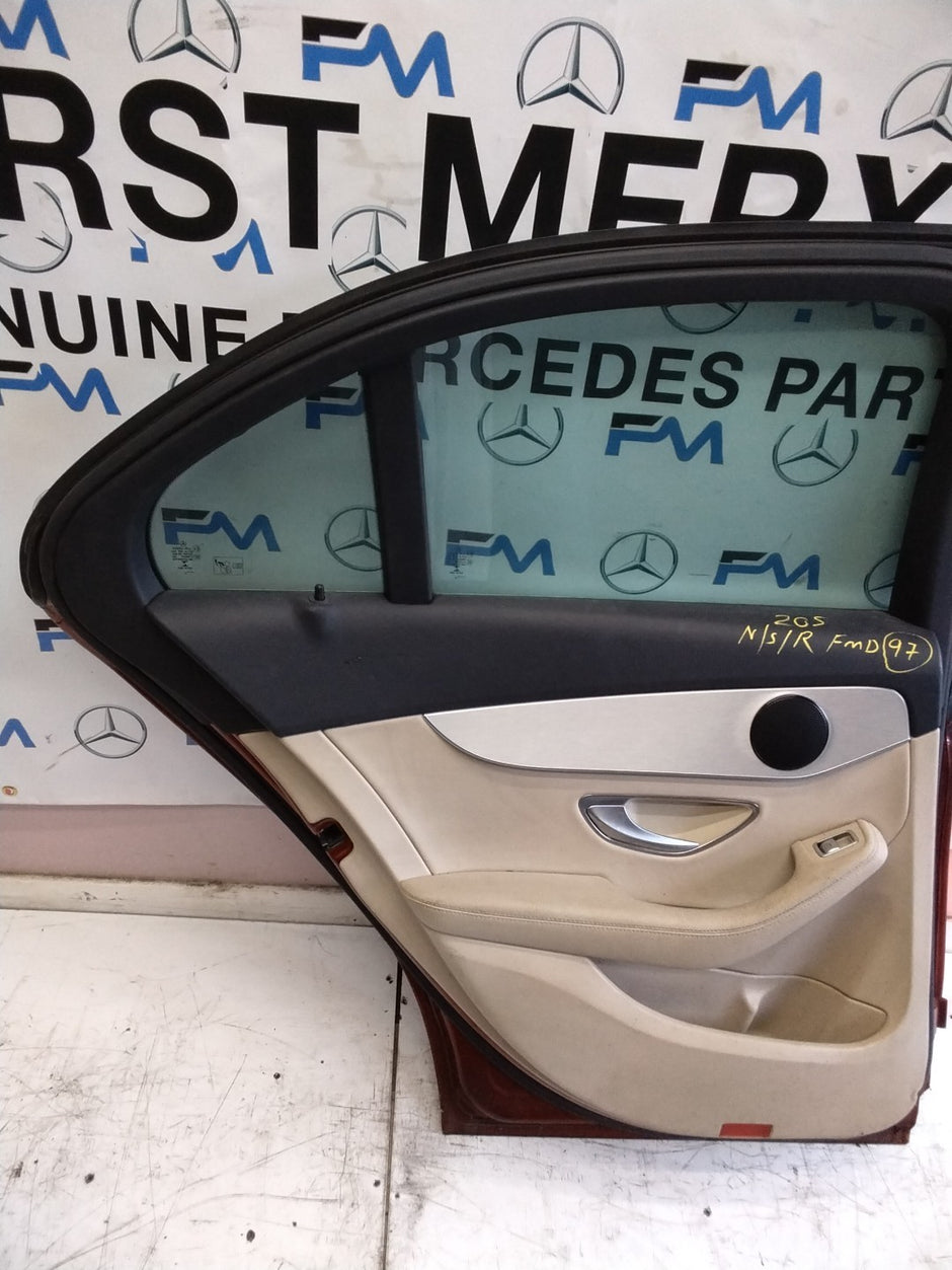 MERCEDES BENZ  C-CLASS W205 PASSENGER SIDE REAR DOOR N/S/R COMPLETE RED FMD97