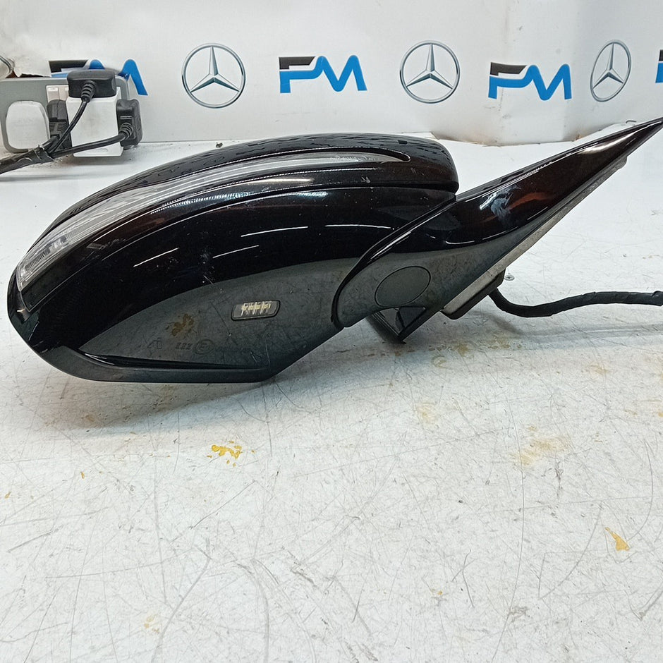 MERCEDES S-CLASS W222 DRIVER WING MIRROR OS BLACK A2228101616 2014 PL FMM56