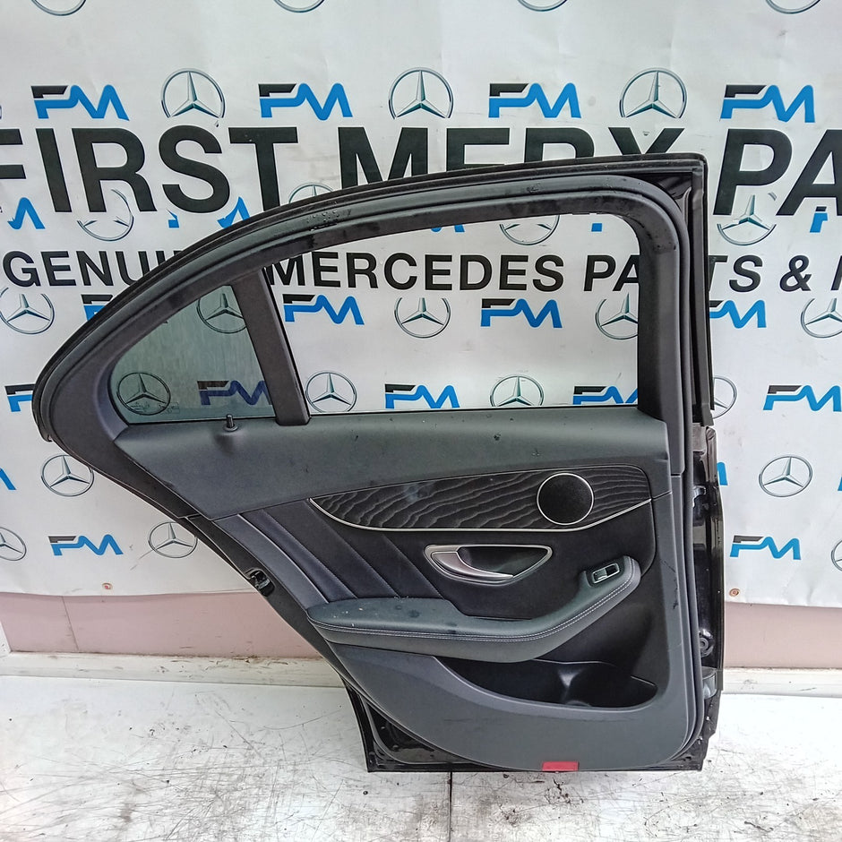 MERCEDES C-CLASS W205 SLN PASSENGER REAR DOOR NSR BLACK 2014 ON COMPLETE FMD241