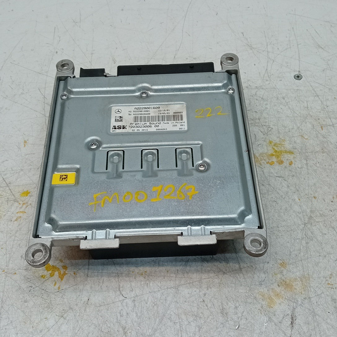 MERCEDES BENZ S-CLASS W222 PREMIUM SOUND SYSTEM AMPLIFIER A2229001609 FM001267