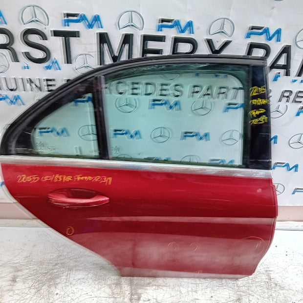 MERCEDES BENZ C-CLASS W205 SALOON DRIVER REAR DOOR OSR RED 2014 ON  FMD239