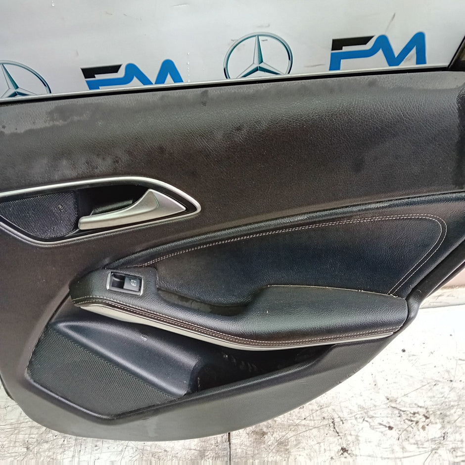 MERCEDES A-CLASS W176 DRIVER REAR DOOR OSR BLACK 2012-18 COMPLETE FMD243