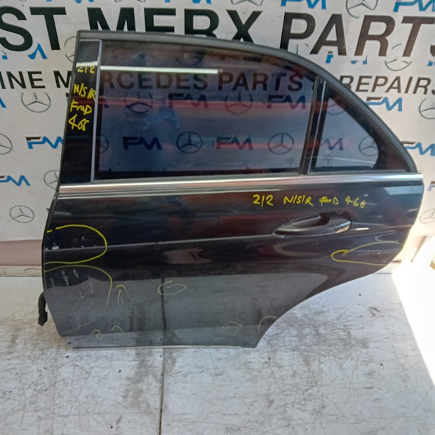 MERCEDES E-CLASS W212 PASSENGER REAR DOOR NSR BLACK 2014 COMPLETE FMD466