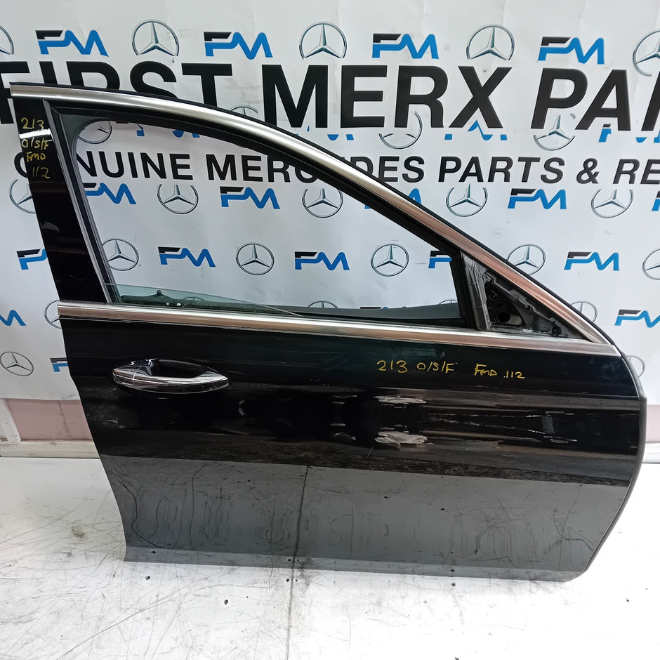 MERCEDES BENZ  E-CLASS W213 DRIVER SIDE FRONT DOOR O/S/F COMPLETE BLACK FMD112