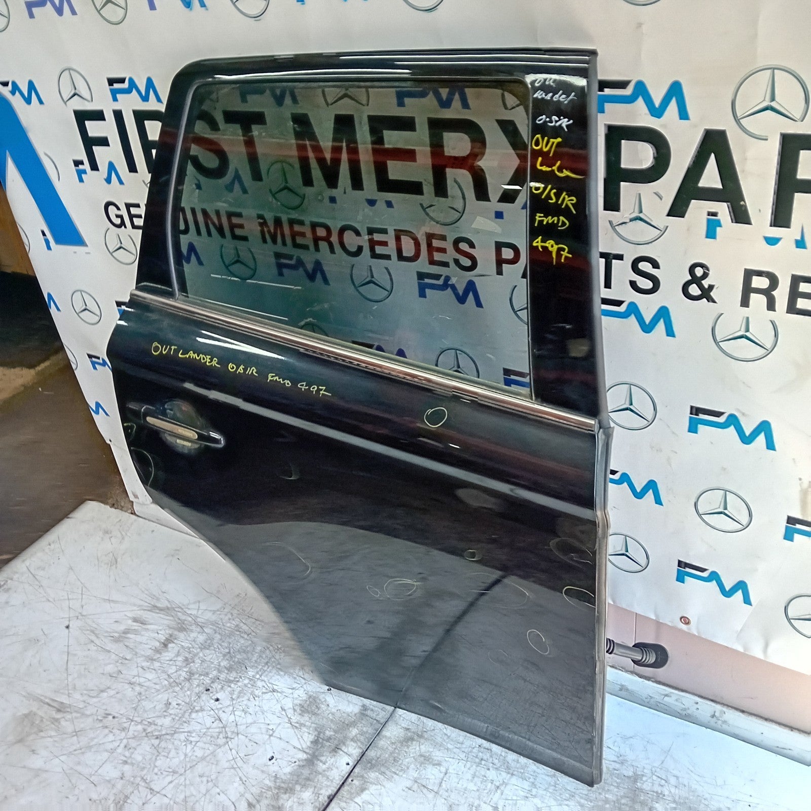 MITSUBISHI OUTLANDER MK3 DRIVER REAR DOOR OSR 2013 BLACK FMD497