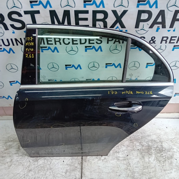 MERCEDES A-CLASS W177 PASSENGER REAR DOOR NSR BLACK 2018 ON COMPLETE FMD261