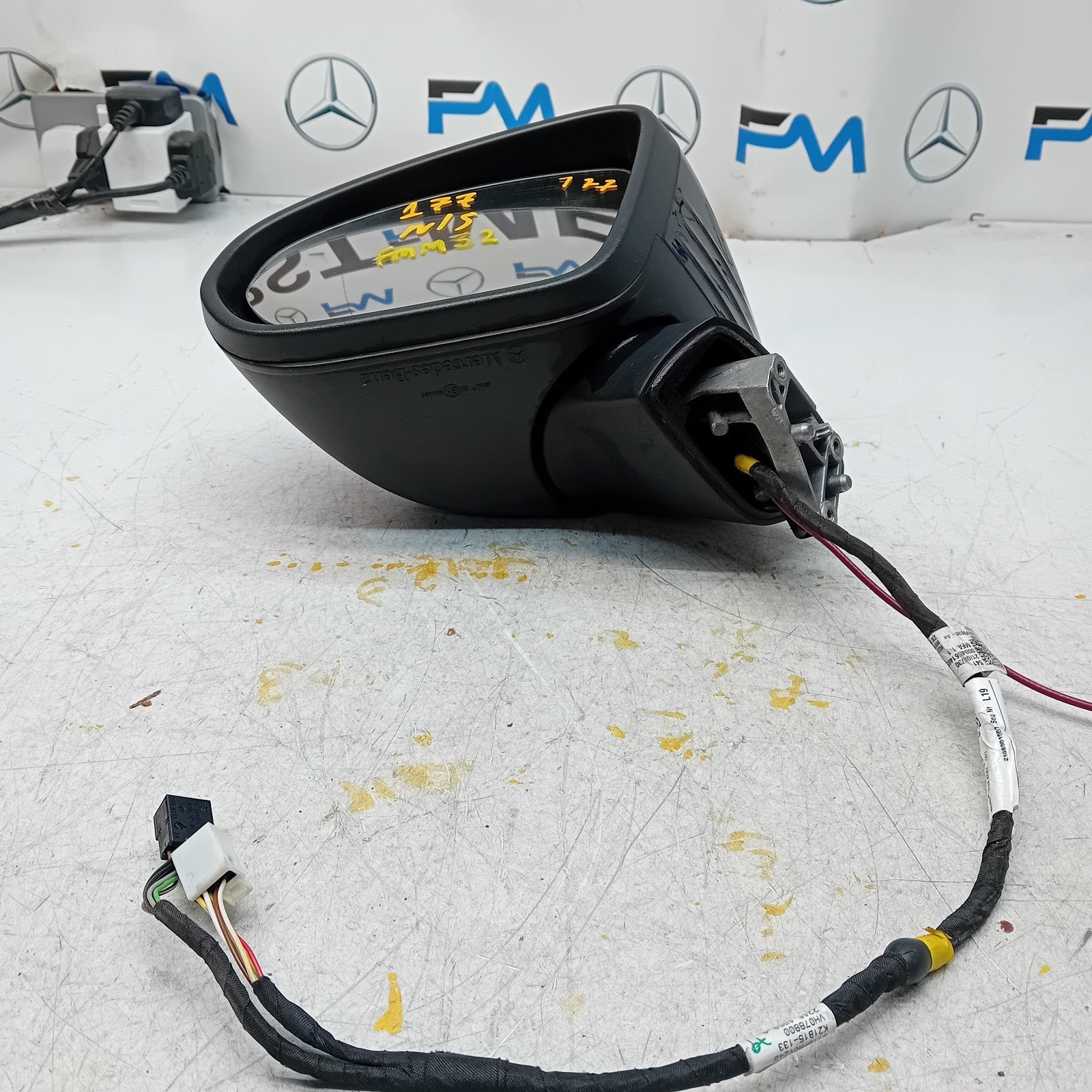 MERCEDES A-CLASS  W177 PASSENGER SIDE WING MIRROR A1778105304 BLACK FMM32