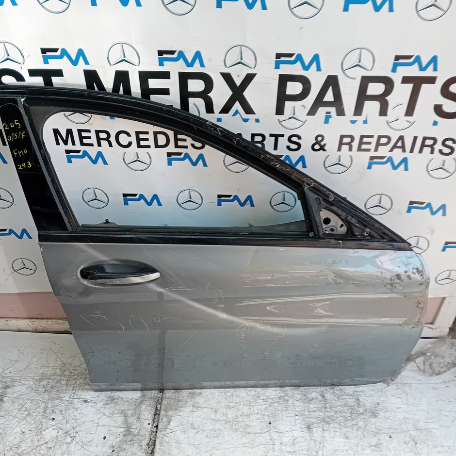 MERCEDES C-CLASS W205 DRIVER FRONT DOOR OSF SILVER 2014 ON COMPLETE FMD293