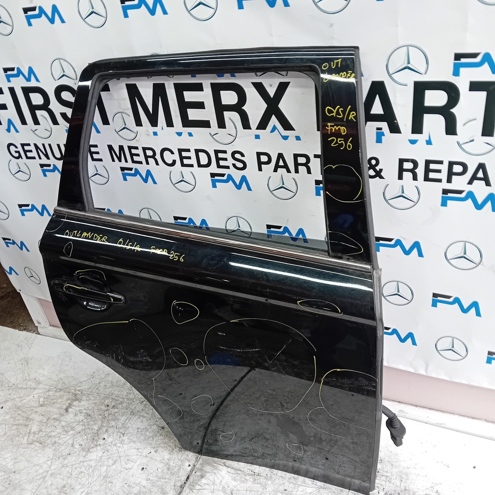 MITSUBISHI OUTLANDER MK3 DRIVER SIDE REAR DOOR OSR 2013 BLACK FMD256