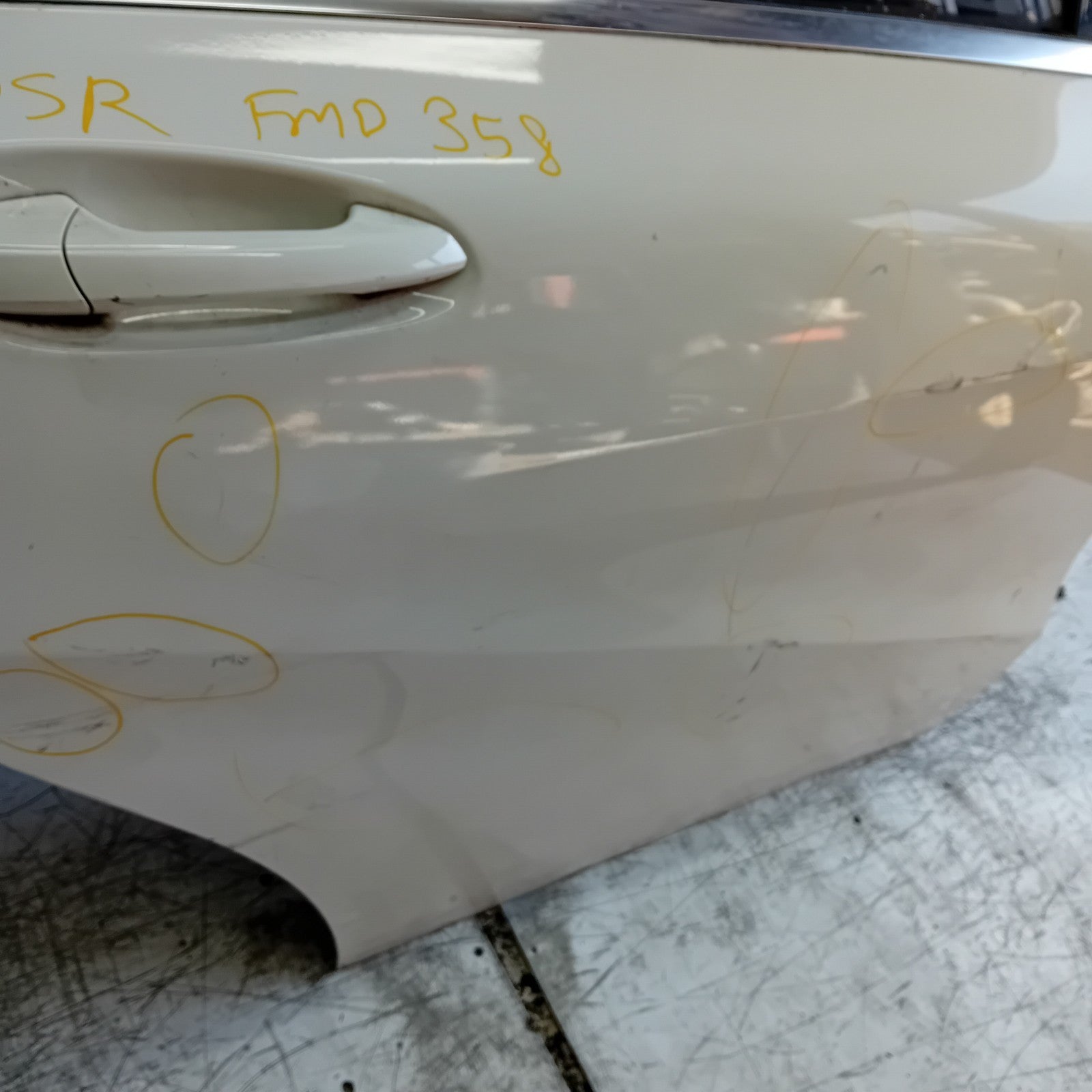 MERCEDES A-CLASS W176 DRIVER REAR DOOR OSR 2012-18 WHITE COMPLETE FMD358