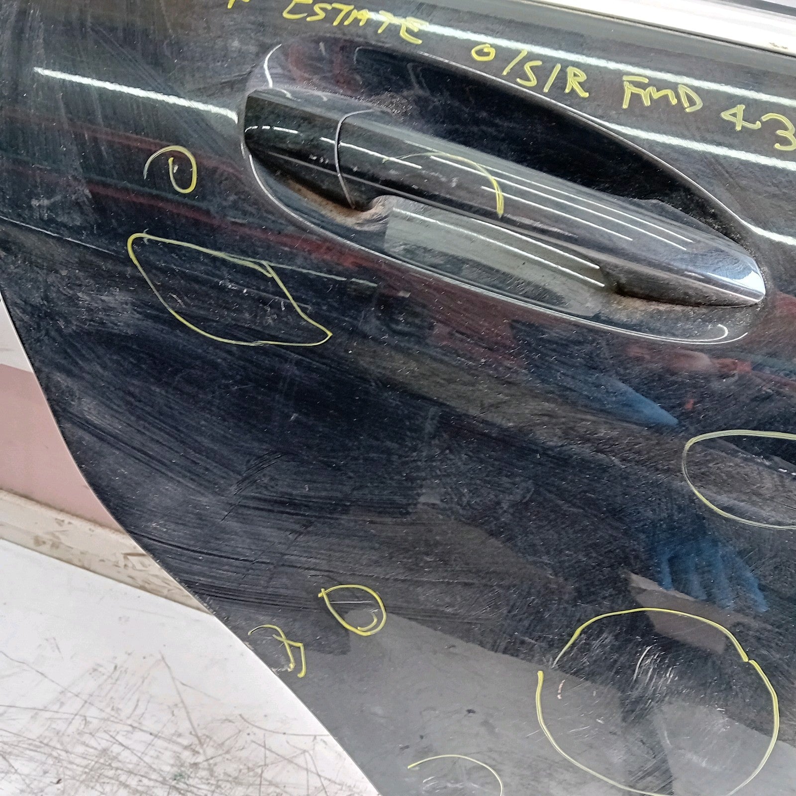 MERCEDES C-CLASS W204 EST DRIVER REAR DOOR OSR BLACK 2009-2014 FMD435