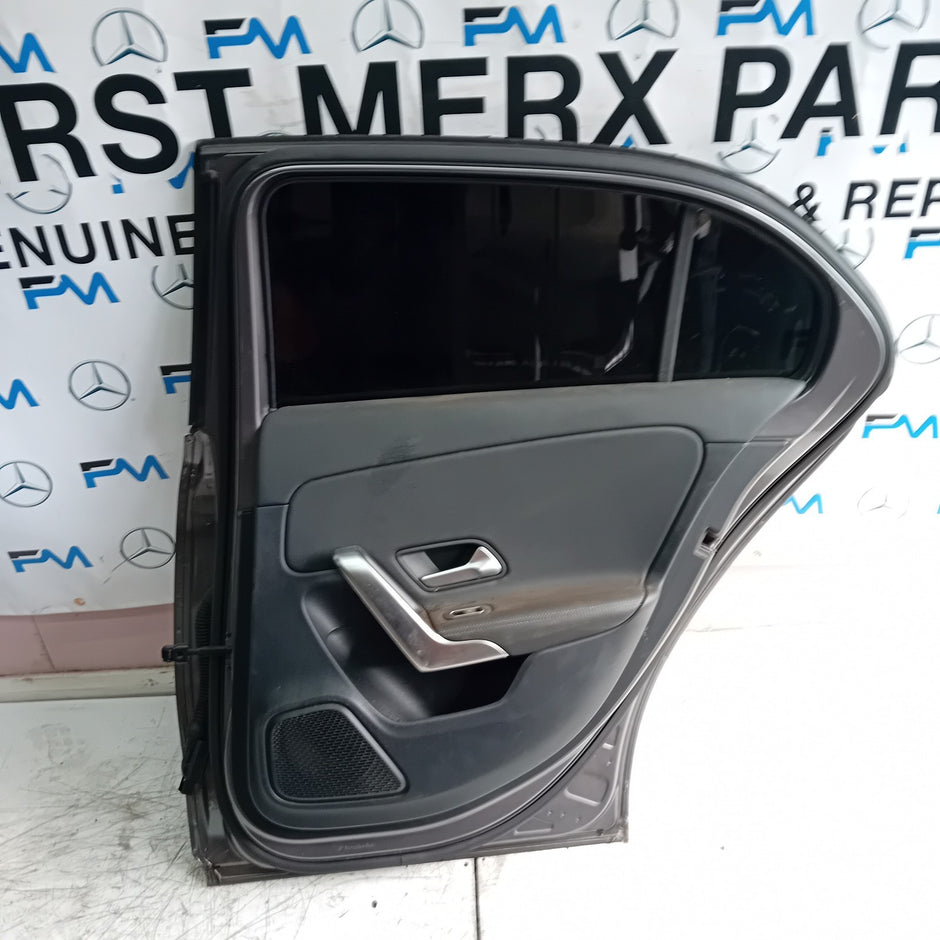 MERCEDES BENZ A-CLASS W177 DRIVER REAR DOOR OSR GREY 2018 ON COMPLETE FMD197