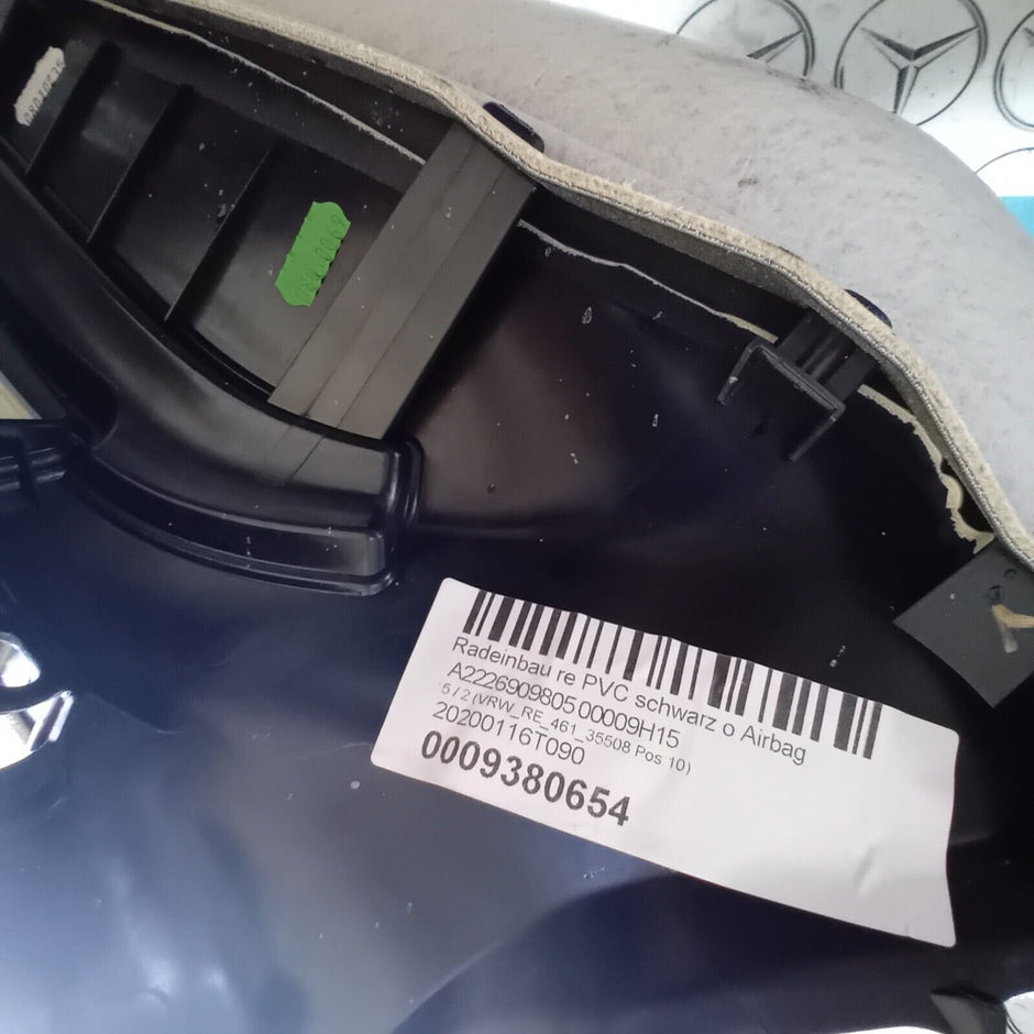 MERCEDES S-CLASS W222 REAR RIGHT INNER QUARTER PNAEL TRIM CORNER A2226909805