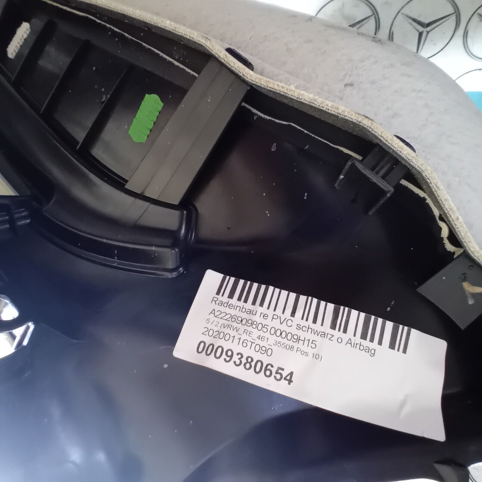 MERCEDES S-CLASS W222 REAR RIGHT INNER QUARTER PNAEL TRIM CORNER A2226909805
