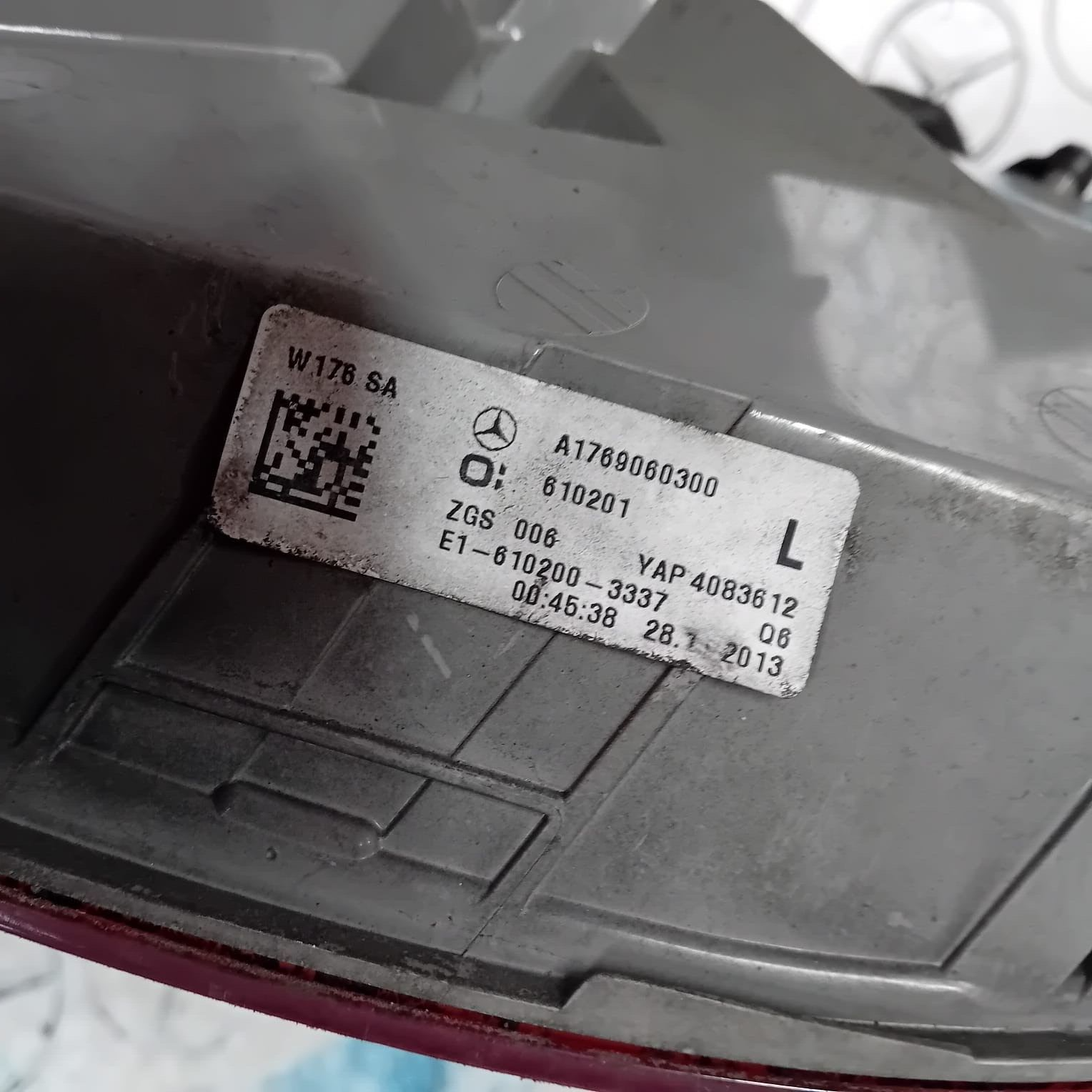 MERCEDES A CLASS W176 HATCHBACK 2015-2018 LED REAR TAIL LAMP LEFT A1769060300